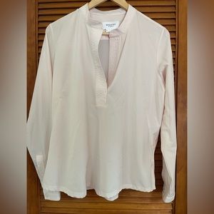 Ministry of Supply Juno Popover Blouse in Blush